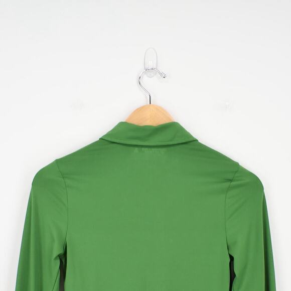 Abercrombie & Fitch Soft A&F Slinky Slim Jersey Button Down Shirt Green Size XS - Picture 8 of 8